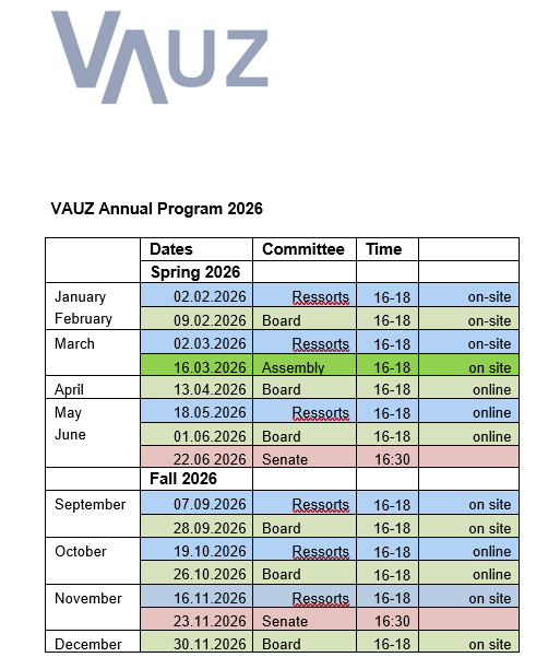 VAUZ Annual Program 2025